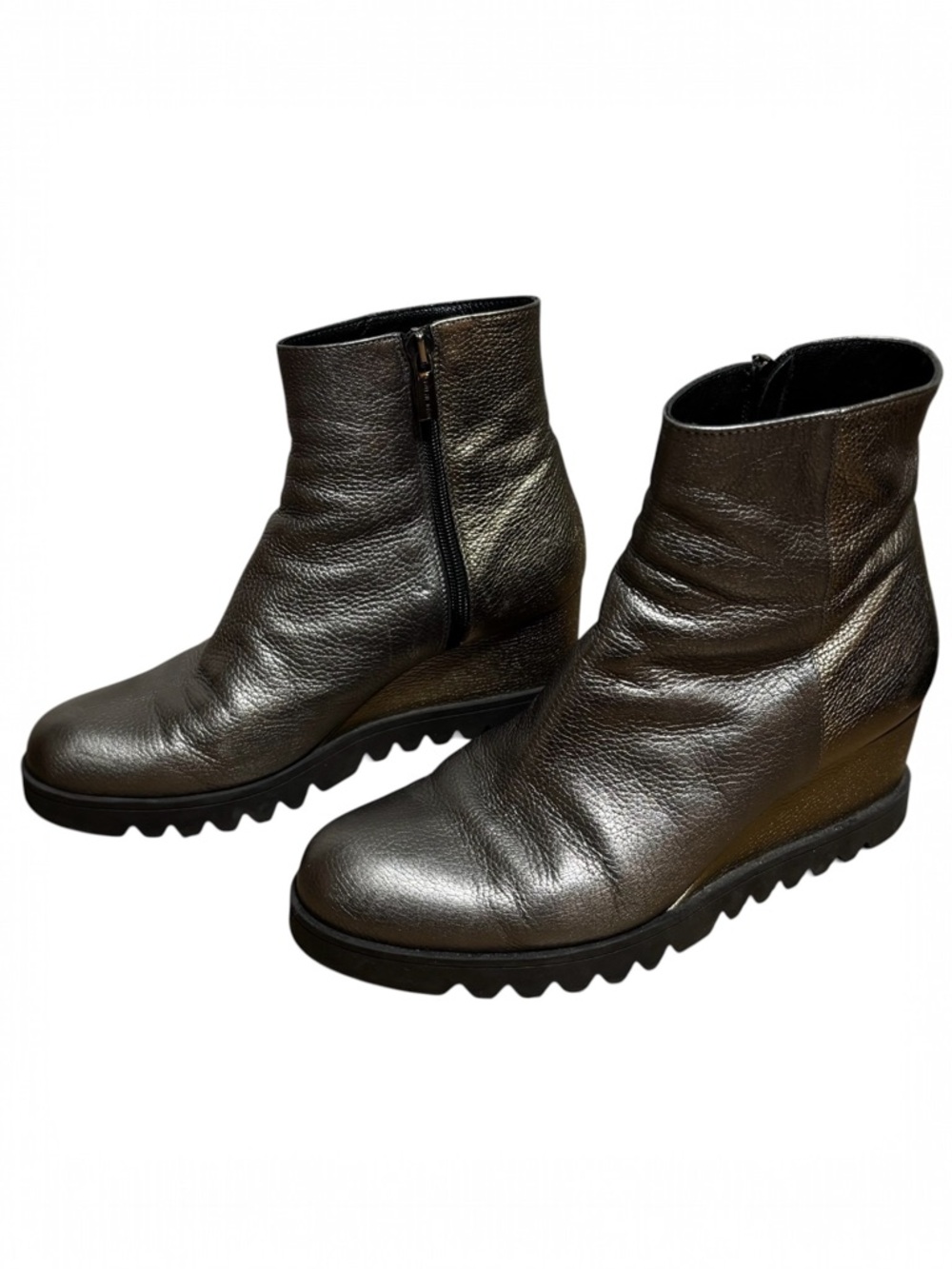 Jennifer tattanelli booties two tone metallic size 39